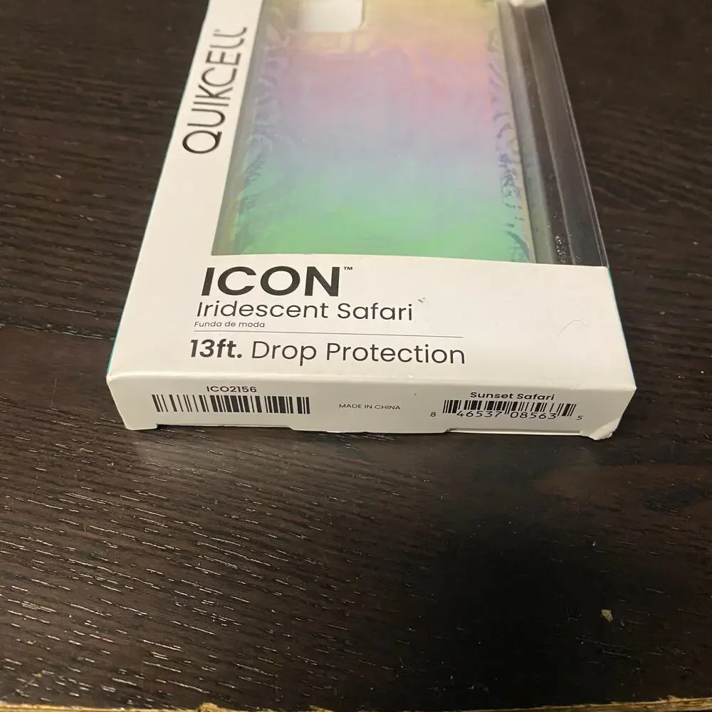 NEW! QUIKCELL ICON case for Samsung Galaxy A13 Iridescent Safari 13ft. drop pro